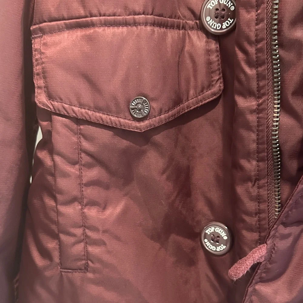 Women's Maroon Insulated Ski Jacket - Picture 3 of 16